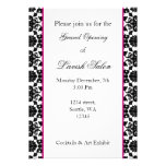 Invitación corporativa del fiesta del damasco rosa invitaciones
