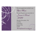 invitación corporativa púrpura elegante del fiesta invitaciones