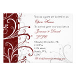 invitación corporativa roja elegante del fiesta invitaciones