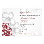 invitación corporativa roja elegante del fiesta invitaciones