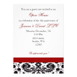 Invitación corporativa roja elegante del fiesta invitaciones