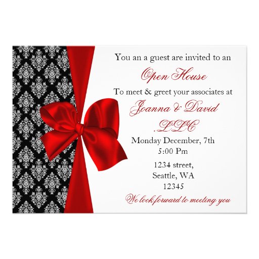 invitación corporativa roja elegante elegante del 