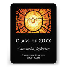Invitación cristiana de la graduación de la paloma