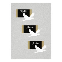 Invitación cristiana del boda -- Fe, esperanza y a