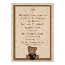 Invitación cristiana del oso de peluche