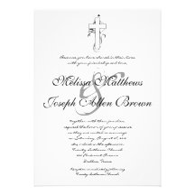 Invitación cristiana negra y blanca simple del bod