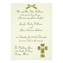 Invitación cruzada floral del boda
