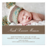 Invitación cuadrada de Brown y del nacimiento del 
