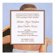 Invitación cuadrada enmarcada del boda del día de 