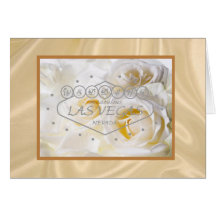 Invitación de boda de Las Vegas de los rosas blanc Felicitación
