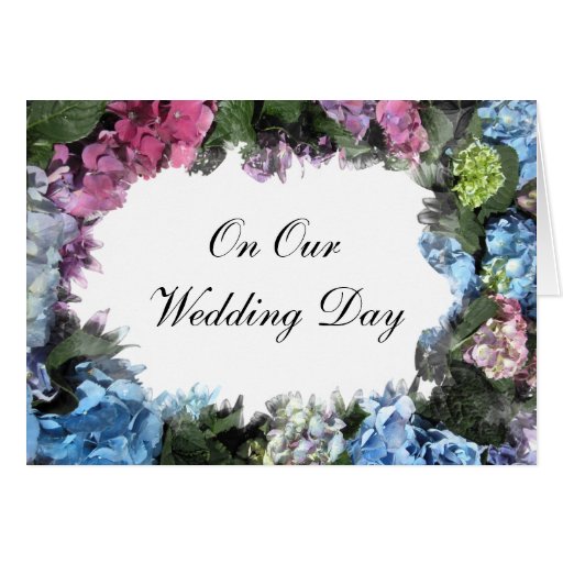 Invitación de boda del marco de la flor del Hydran Felicitación