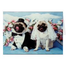 Invitación de boda del perro del barro amasado tarjetas