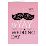 Invitación de boda linda del bigote del amor de la tarjetas