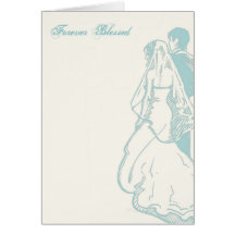 Invitación de boda "para siempre bendecida" tarjeton