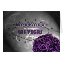 Invitación de boda púrpura de los rosas de Las Veg Tarjetas