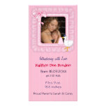 Invitación de Brth de la cigüeña y del bebé para e Tarjeta Fotografica Personalizada