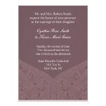 Invitación de color de malva del boda del tono de 