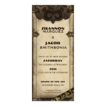 Invitación de cuero del boda de Steampunk del Vict