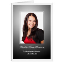Invitación de encargo blanca negra de la graduació tarjetón