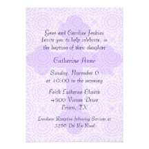 Invitación de encargo cruzada púrpura elegante del