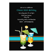 Invitación de encargo del cóctel
