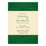 Invitación de encargo florish verde del día de fie