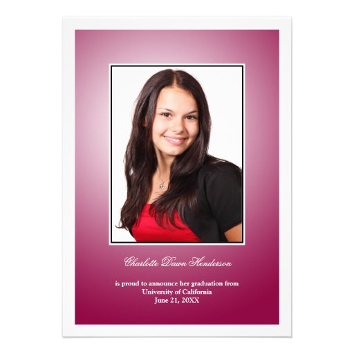 Invitación de encargo roja marrón de la graduación