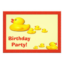 Invitación de goma de la fiesta de cumpleaños del 