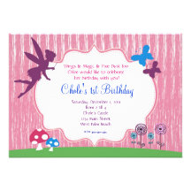 Invitación de hadas del cumpleaños del jardín