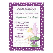 invitación de hadas púrpura de la fiesta de bienve