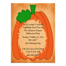 Invitación de Halloween de la calabaza