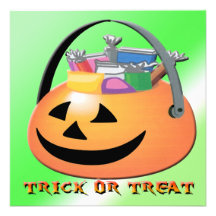 Invitación de Halloween de la calabaza del truco o