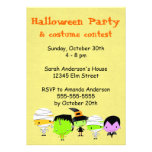 Invitación de Halloween de la diversión del traje