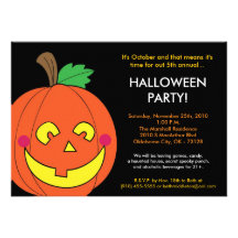 invitación de Halloween de la linterna de Jack O d