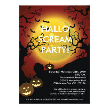 invitación de Halloween de la linterna de Jack O d
