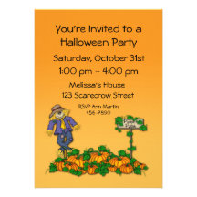 Invitación de Halloween de las calabazas del espan