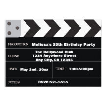 Invitación de Hollywood de la chapaleta del cine d
