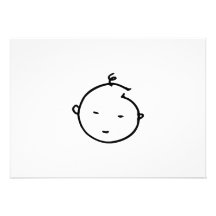 Invitación de la adopción de la cara del bebé
