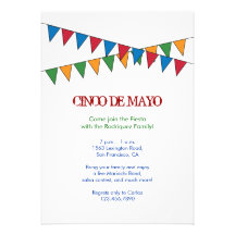 Invitación de la bandera de Cinco de Mayo