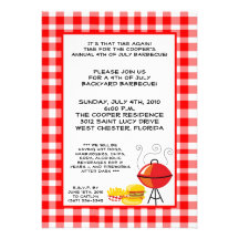 invitación de la barbacoa de Hamburge del verano d