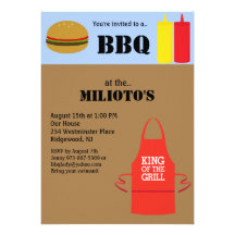Invitación de la barbacoa de la hamburguesa, de la