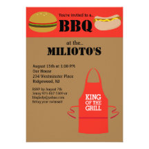 Invitación de la barbacoa de la hamburguesa y del 