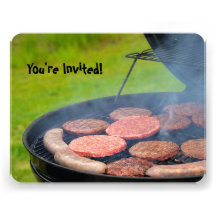 Invitación de la barbacoa del patio trasero
