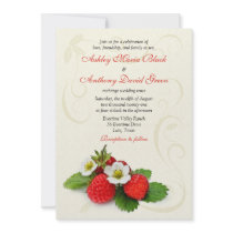Invitación de la boda de la fresa invitaciones