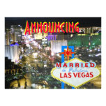 Invitación de la boda de Las Vegas con la recepció