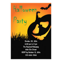 Invitación de la calabaza de Spooktacular Hallowee