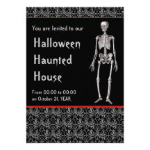 Invitación de la casa encantada de Halloween con l