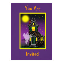 Invitación de la casa encantada y del fantasma