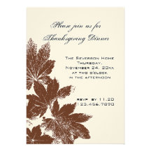 Invitación de la cena de la acción de gracias del 