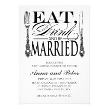 Invitación de la cena del ensayo